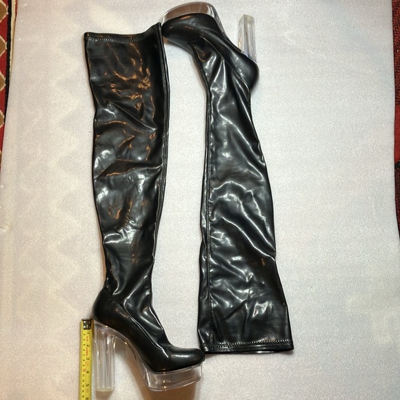 Lemon Drop by Privileged Pearl over the knee platform boots. New. - Picture 2 of 8